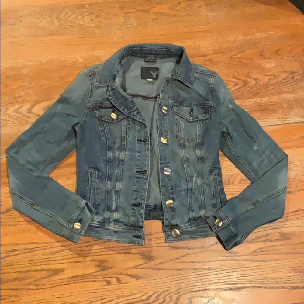 American Eagle Cropped Jean Jacket